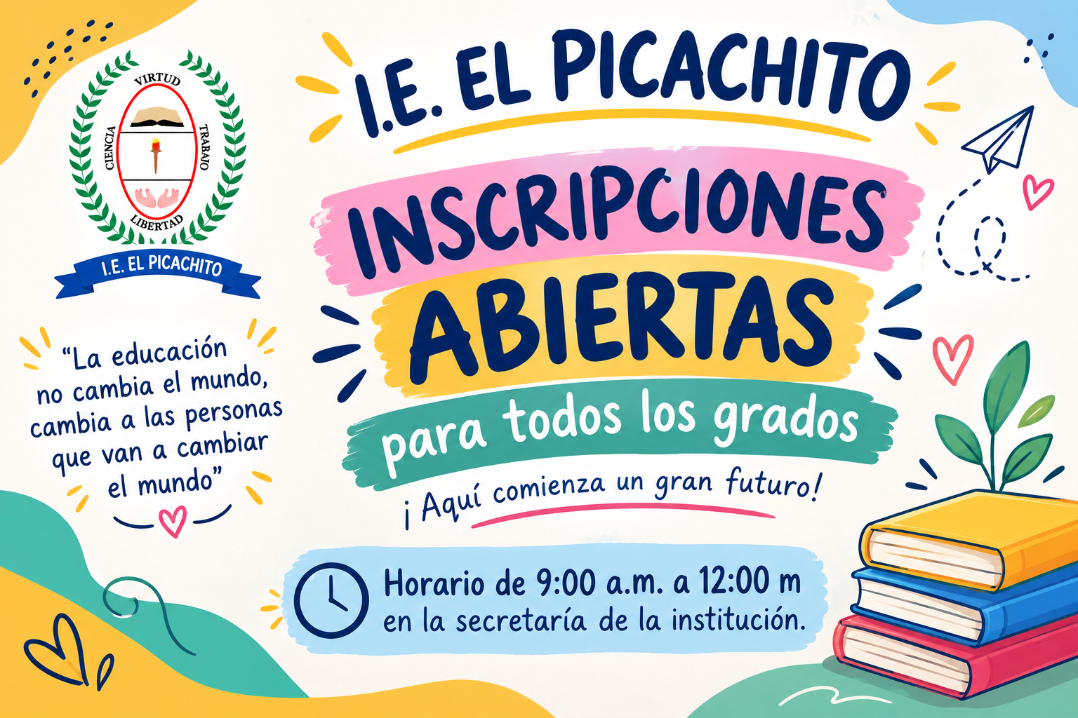 INSCRIPCIONES ABIERTAS 2027 PARA TODOS LOS GRADOS